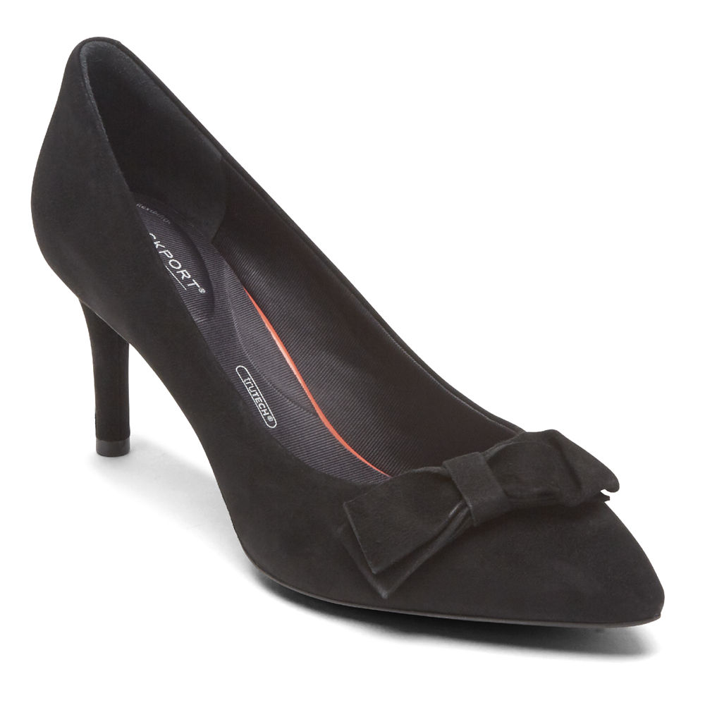 Rockport Klackar Skor Dam Svarta - Total Motion 75Mm Bow - OIXBN4928